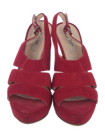 Prada Suede Slingback Sandals