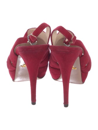 Prada Suede Slingback Sandals