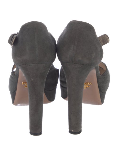 Prada Suede T-Strap Pumps