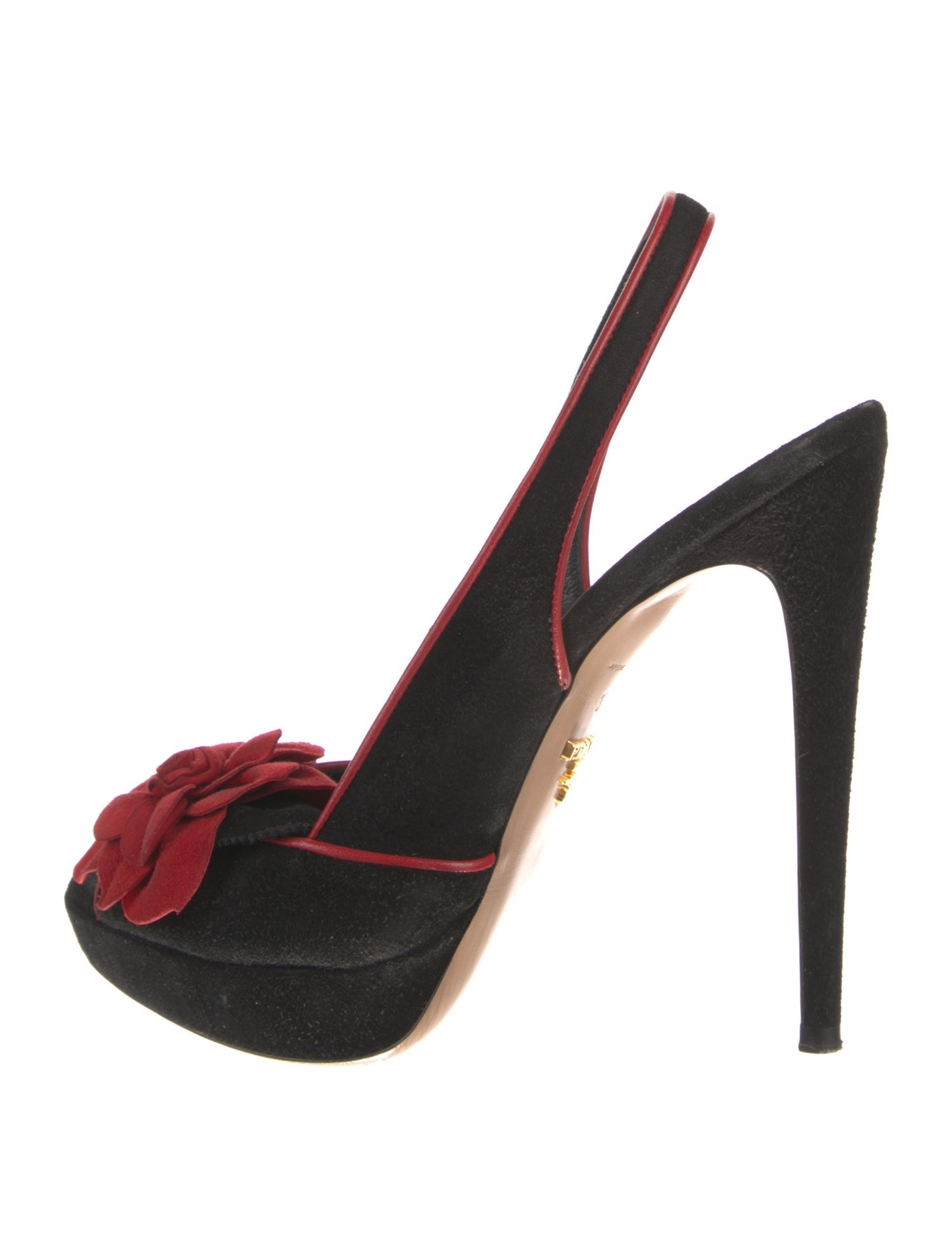 Prada Suede Slingback Sandals