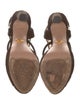 Prada Suede Fur Trim Slingback Sandals