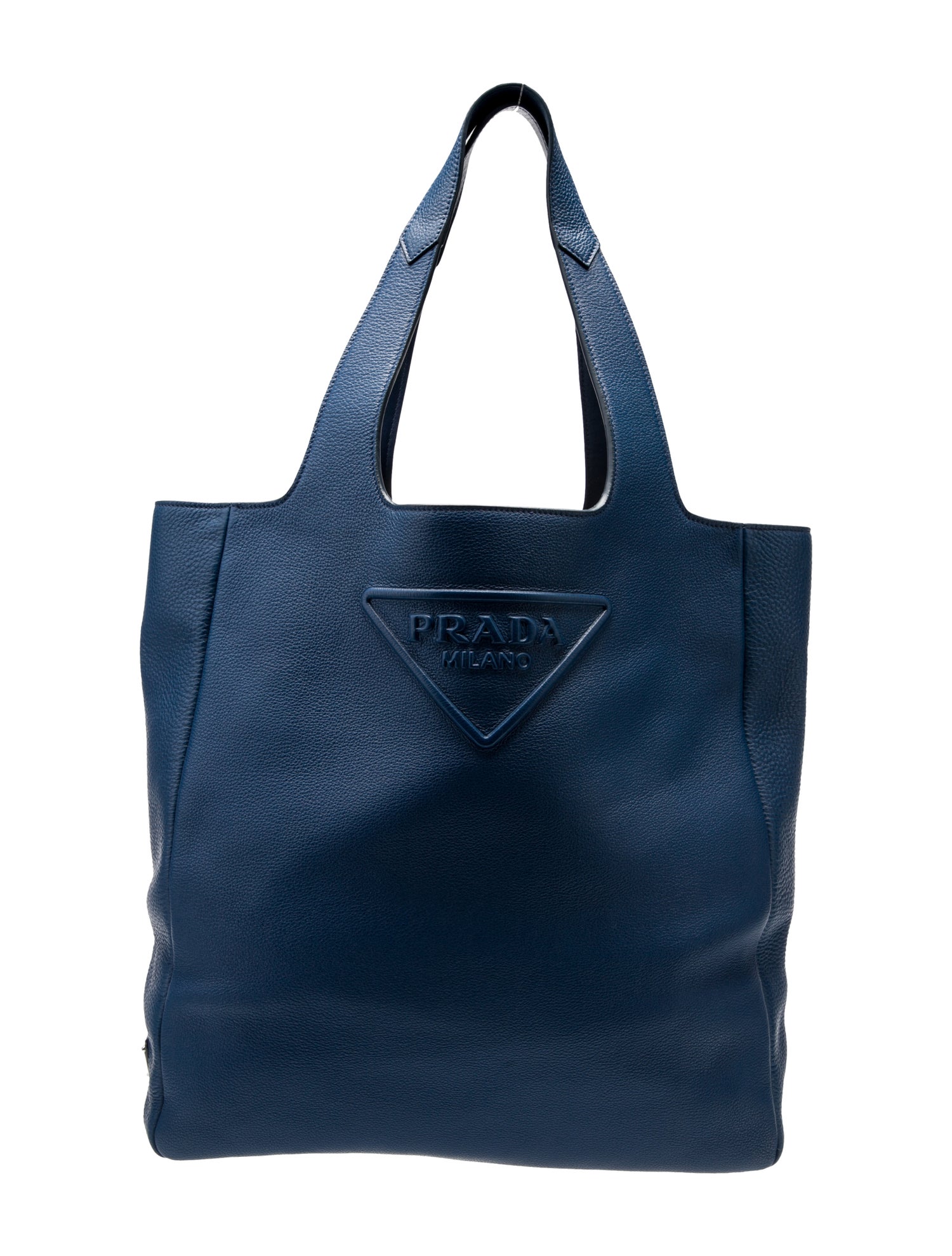 Prada Enameled Metal Triangle Tote