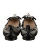 Prada Leather Bow Accents Ballet Flats
