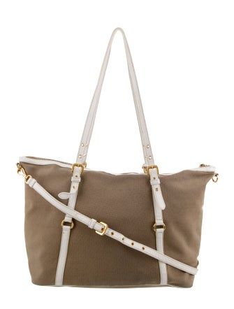 Prada Enameled Metal Triangle Messenger Bag