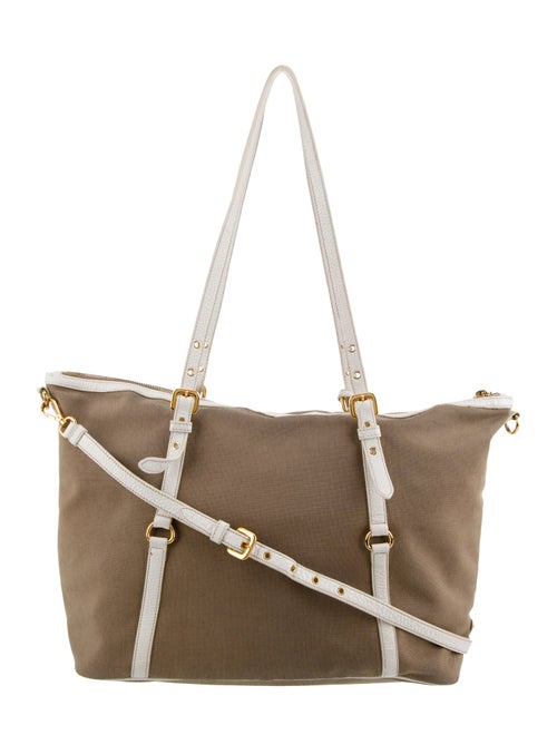 Prada Enameled Metal Triangle Messenger Bag