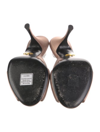 Prada Satin Crystal Embellishments Slides