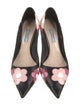 Prada Leather Floral Print Pumps