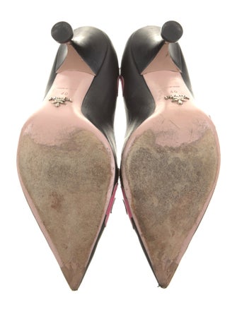 Prada Leather Floral Print Pumps