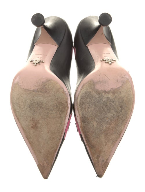 Prada Leather Floral Print Pumps