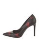 Prada Leather Graphic Print Pumps