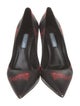 Prada Leather Graphic Print Pumps