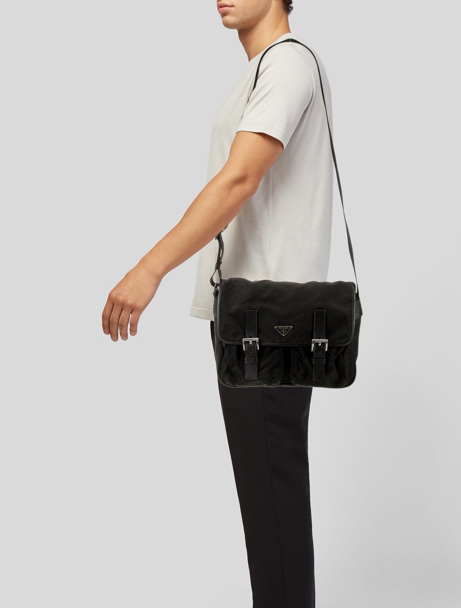 Prada Tessuto Nylon Messenger Bag