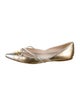 Prada Leather Bow Accents D'Orsay Flats