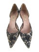 Prada Canvas Printed D'Orsay Pumps