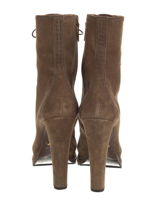 Prada Suede Lace-Up Boots