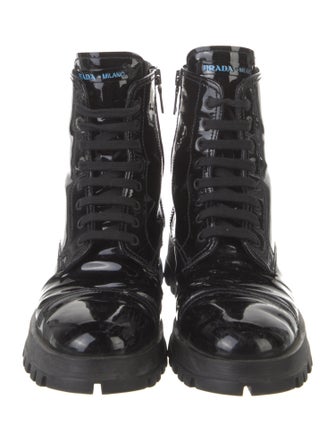 Prada Patent Leather Combat Boots