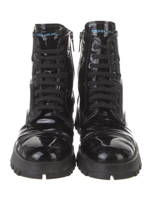 Prada Patent Leather Combat Boots