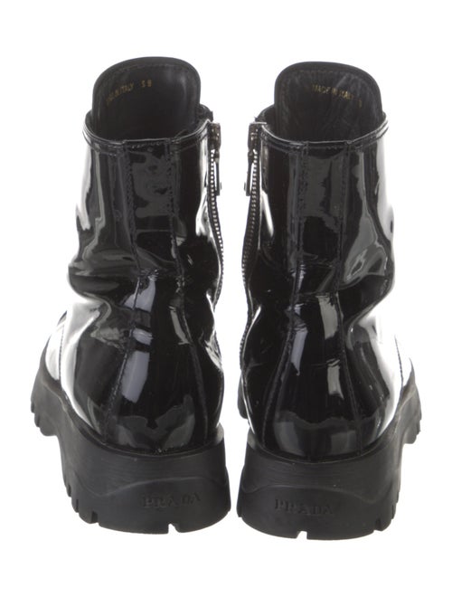Prada Patent Leather Combat Boots