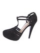 Prada Suede T-Strap Pumps