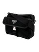 Prada Enameled Metal Triangle Messenger Bag