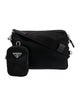 Prada Enameled Metal Triangle Messenger Bag