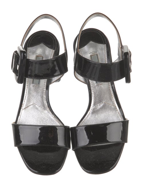 Prada Patent Leather Slingback Sandals