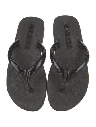 Prada Patent Leather Flip Flops
