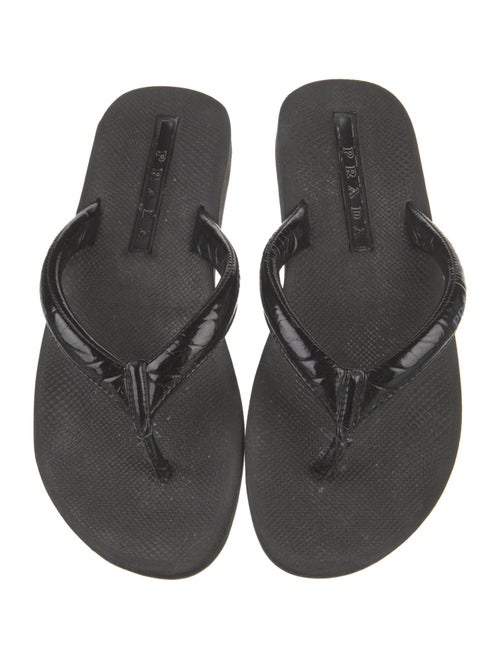 Prada Patent Leather Flip Flops