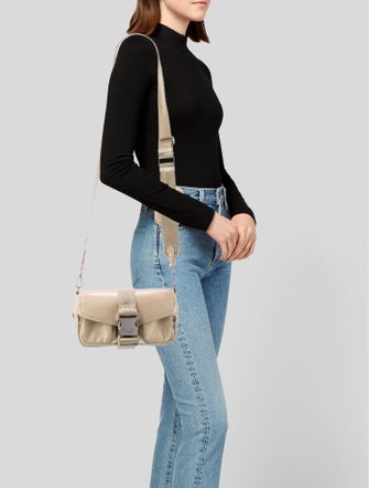 Prada Spazzolato Leather Shoulder Bag