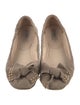 Prada Suede Bow Accents Flats