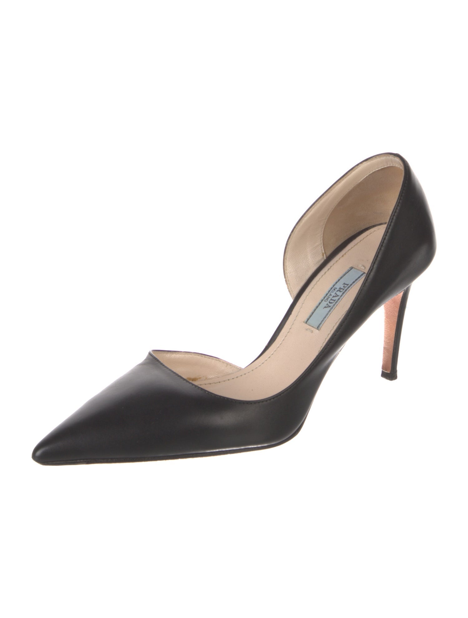 Prada Leather D'Orsay Pumps