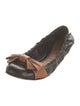 Prada Leather Bow Accents Ballet Flats
