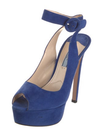 Prada Suede Slingback Sandals