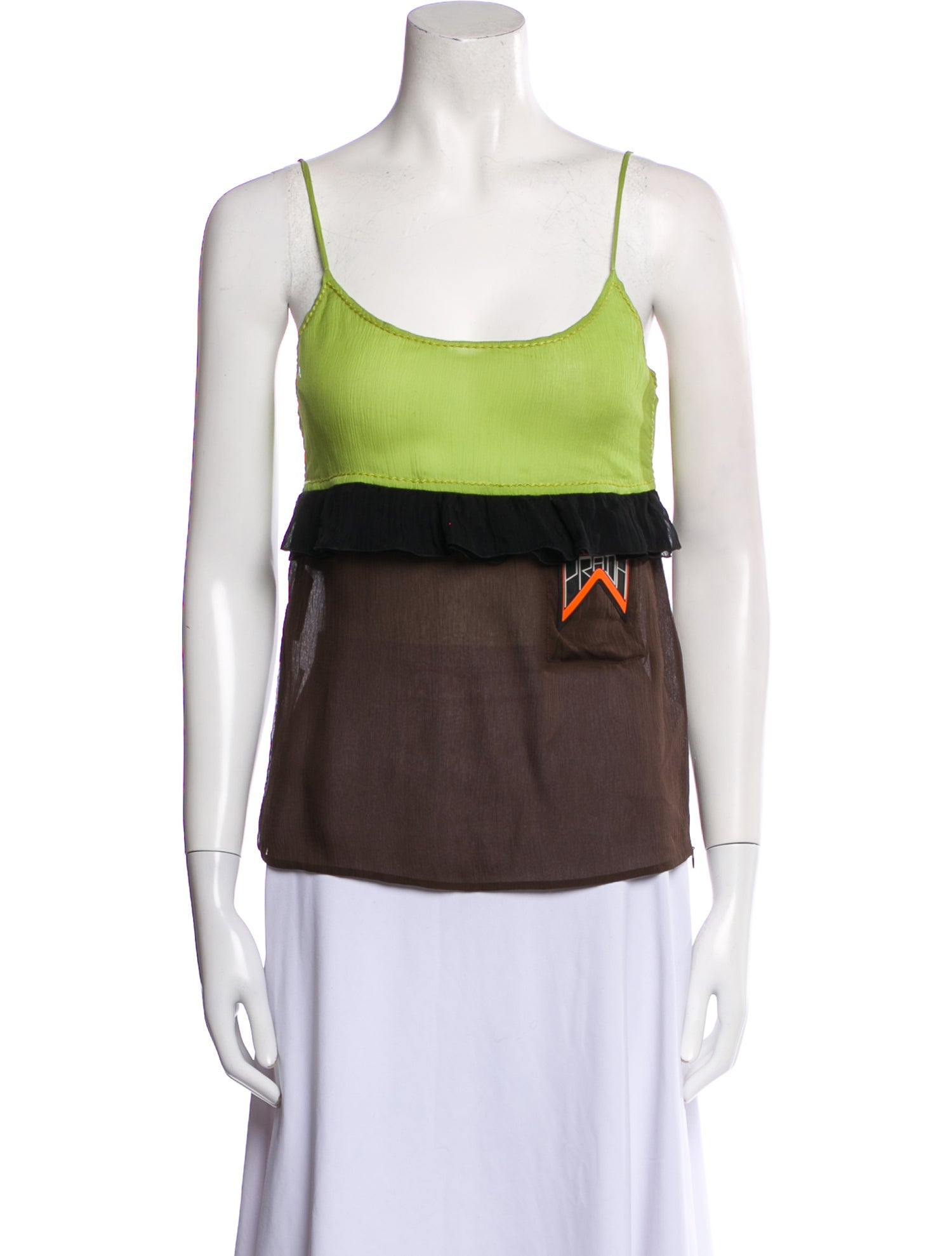 Prada 2019 Colorblock Pattern Top