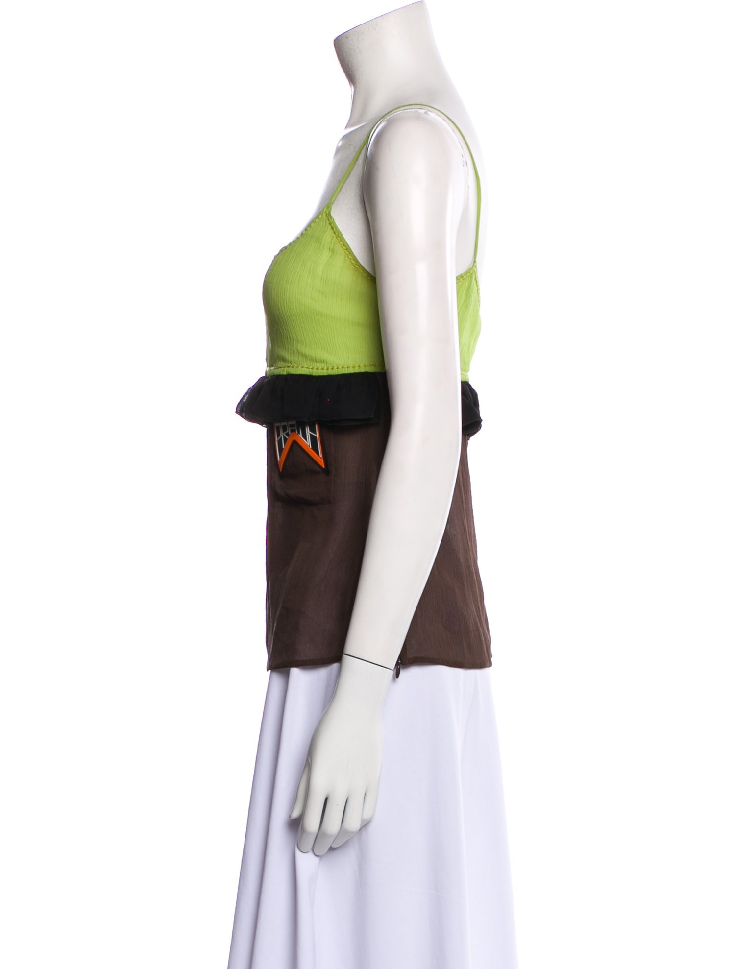 Prada 2019 Colorblock Pattern Top