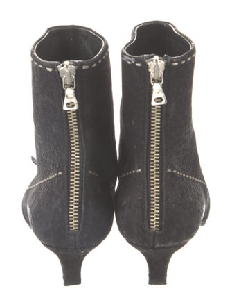 Prada Suede Whipstitch Trim Boots