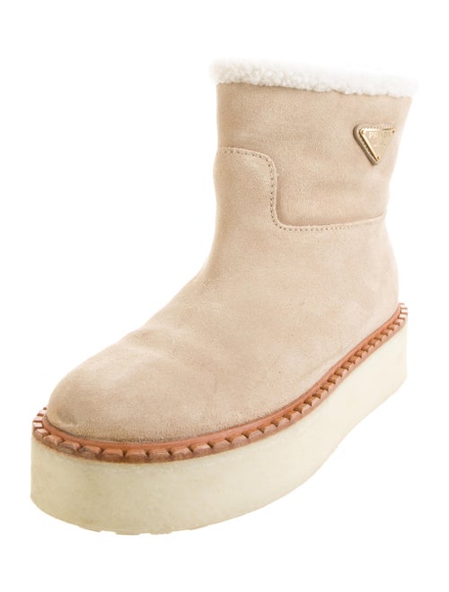 Prada Suede Lace-Up Boots