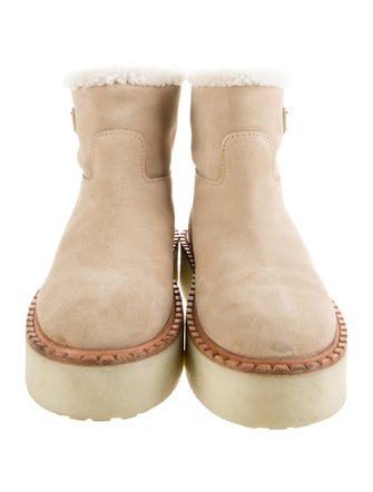 Prada Suede Lace-Up Boots