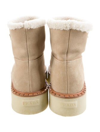 Prada Suede Lace-Up Boots