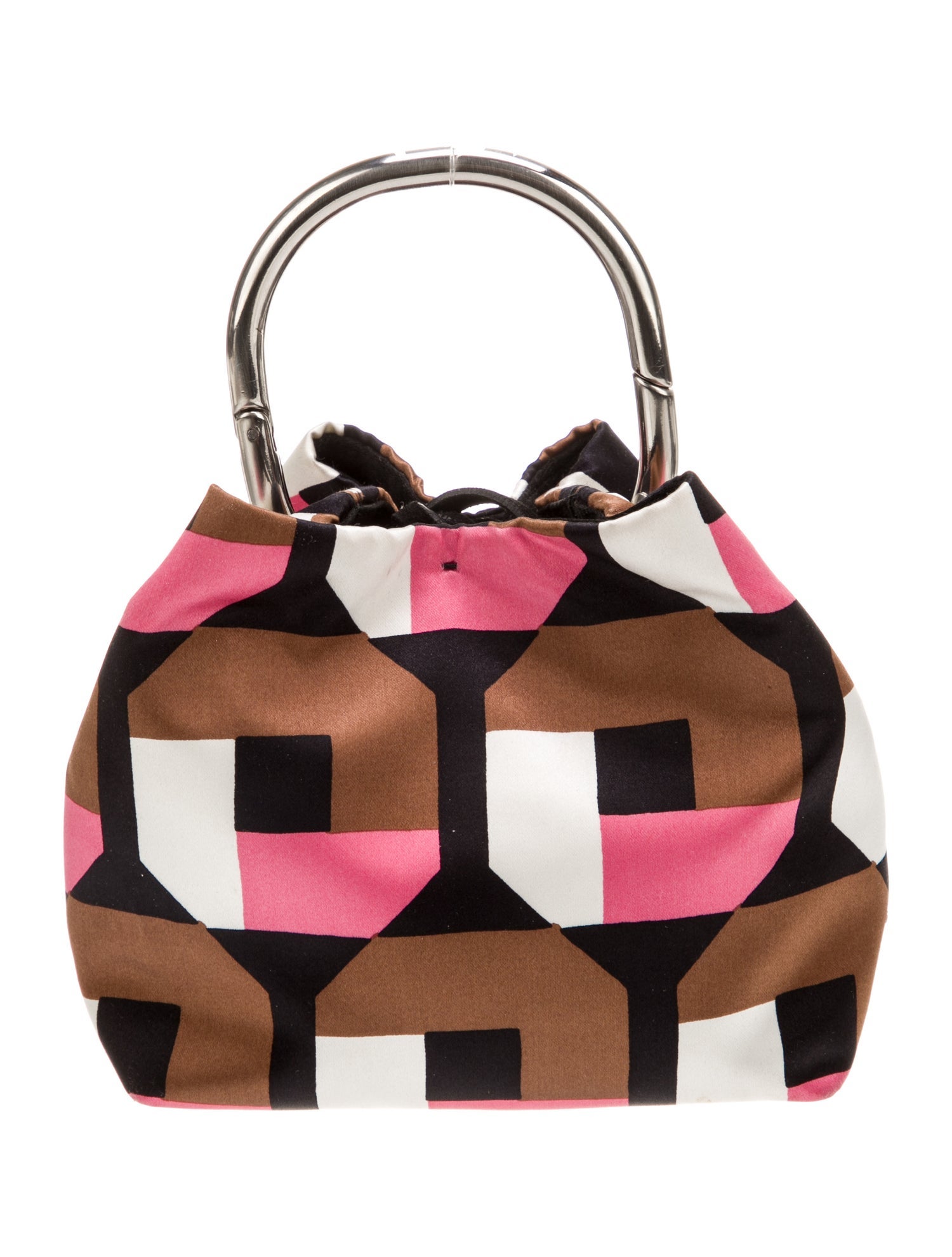 Prada Enameled Metal Triangle Ring