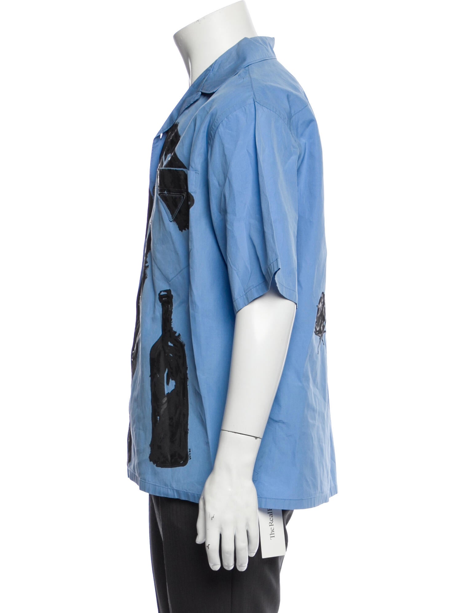 Prada 2022 Graphic Print Denim Shirt