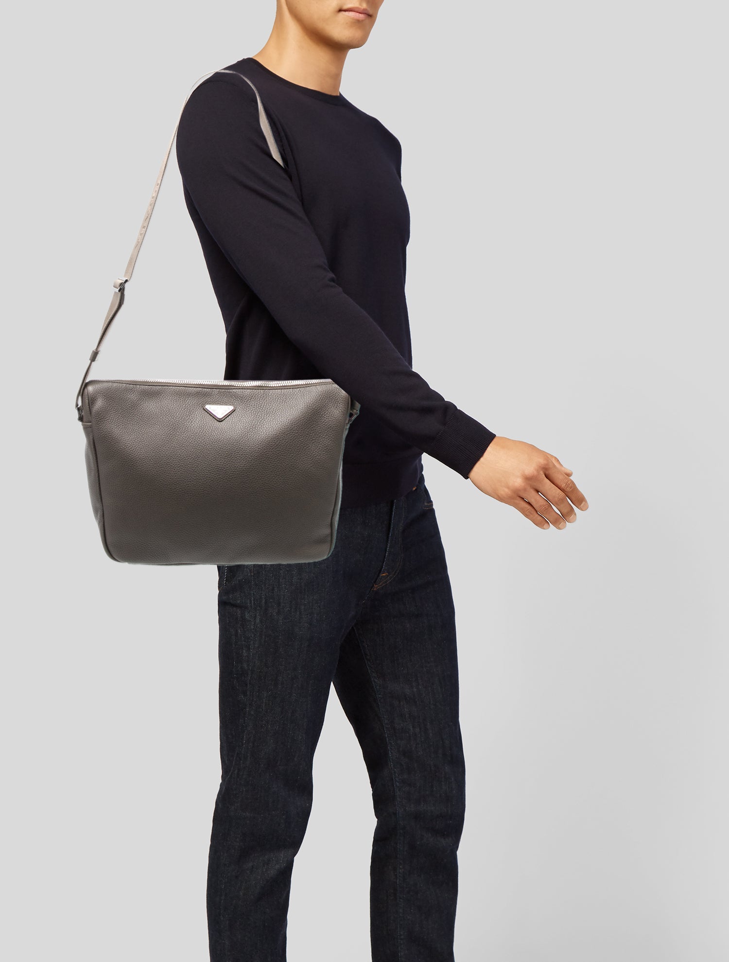 Prada Vitello Daino Leather Messenger Bag Medium 2024