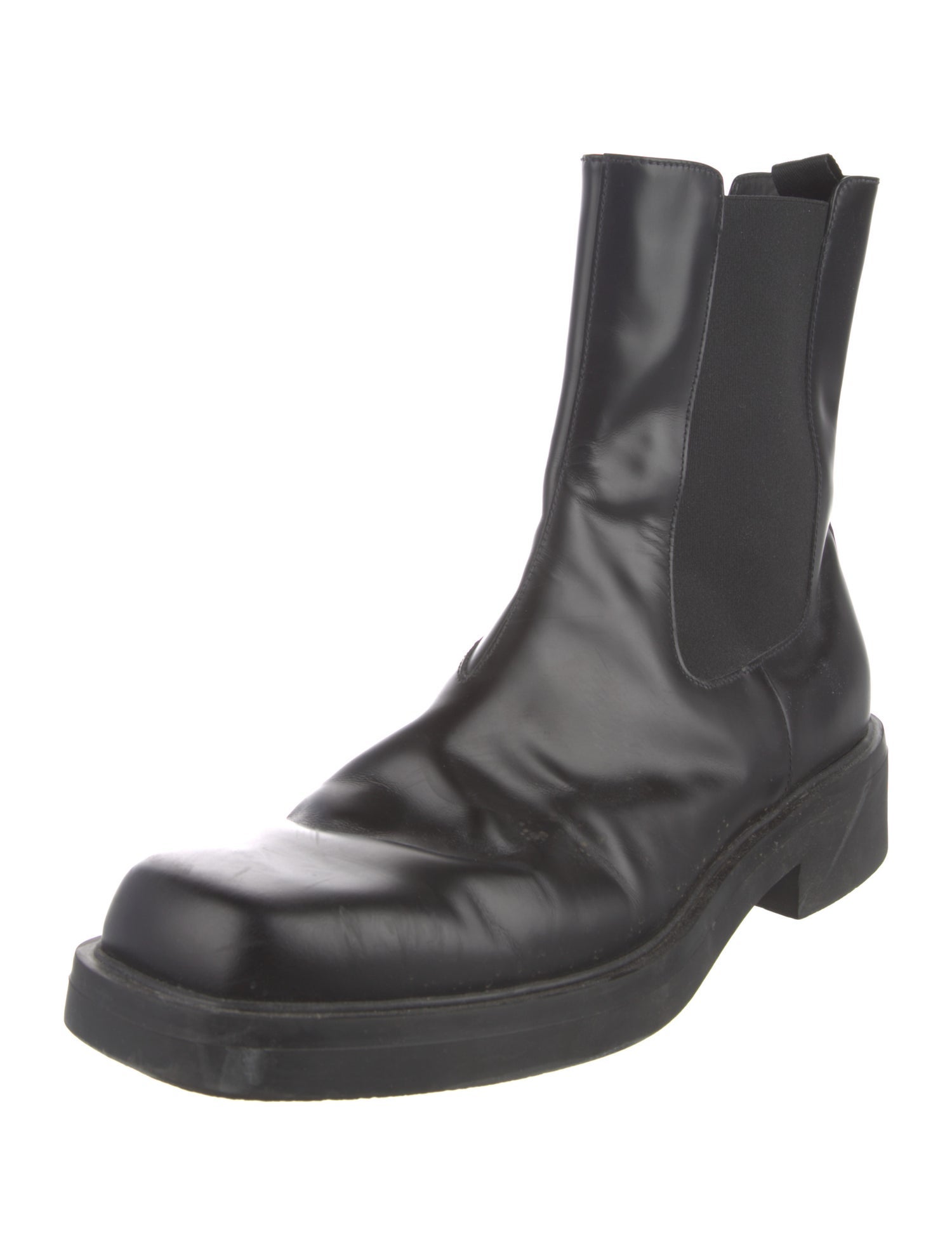 Prada Leather Chelsea Boots
