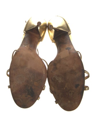 Prada Leather T-Strap Sandals