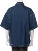 Prada 2021 Enameled Metal Triangle Denim Shirt