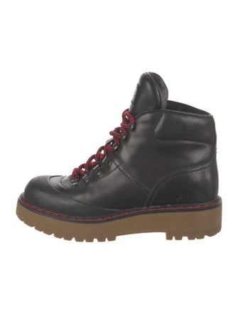 Prada Sport Leather Combat Boots