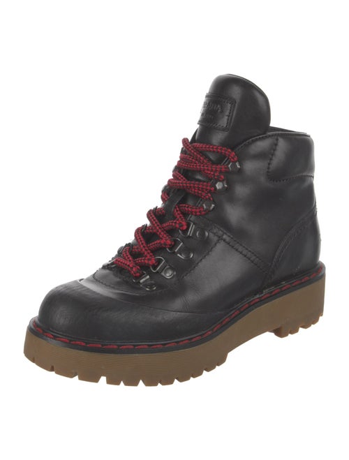 Prada Sport Leather Combat Boots