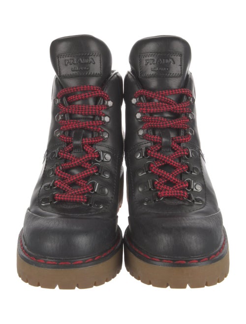 Prada Sport Leather Combat Boots