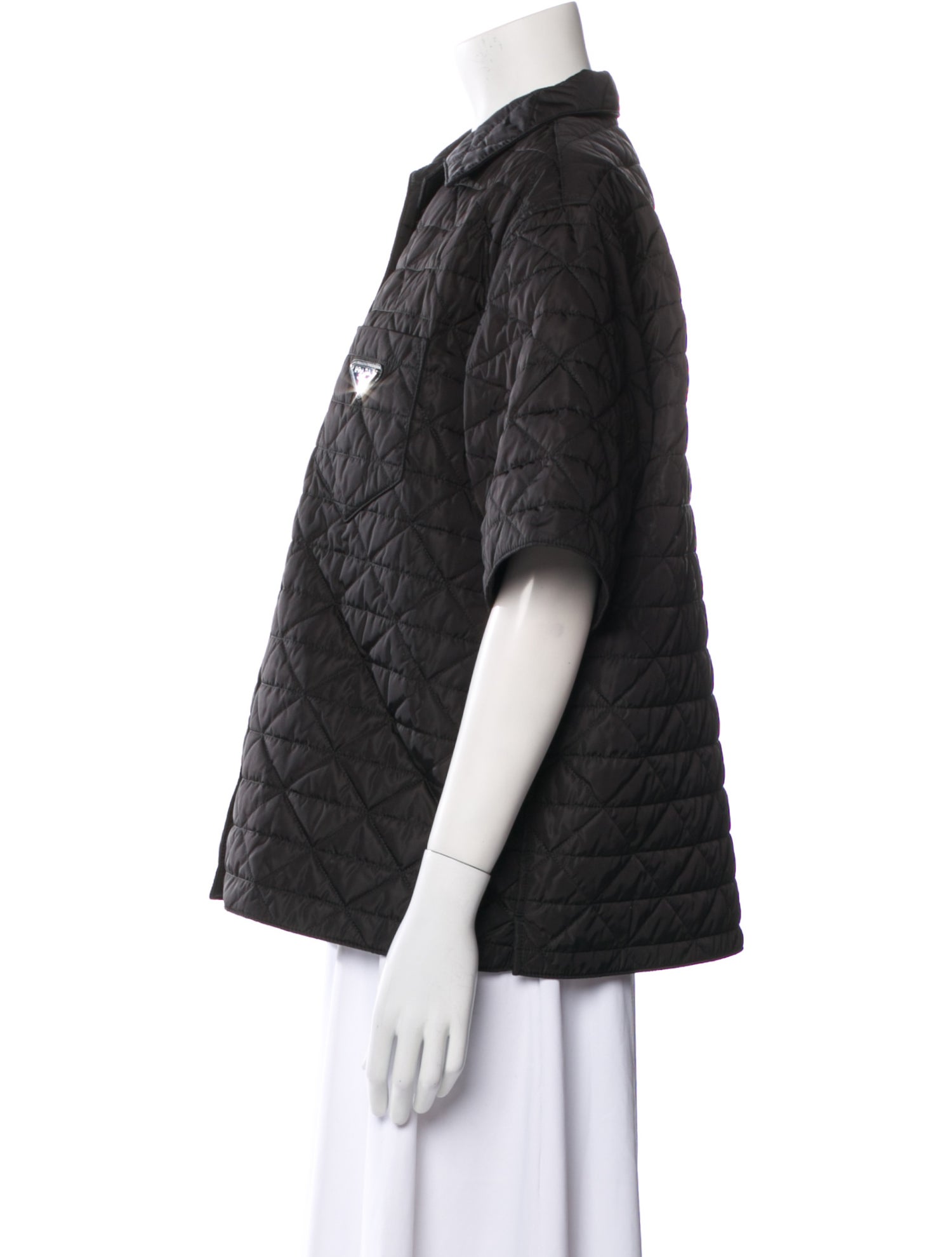 Prada 2022 Holiday Re-Nylon Button-Up Top