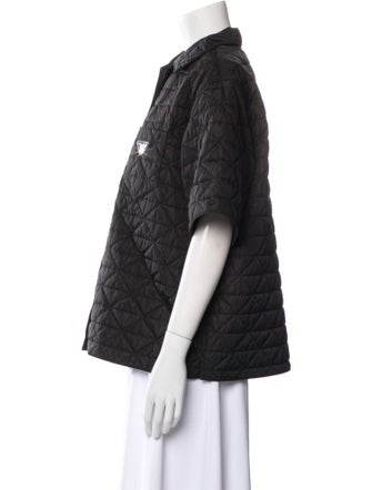 Prada 2022 Holiday Re-Nylon Button-Up Top